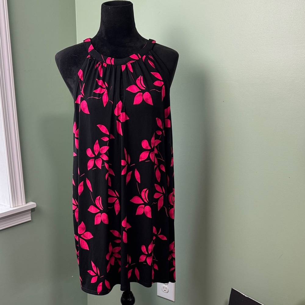 Lane Bryant black and pink floral top 30/32